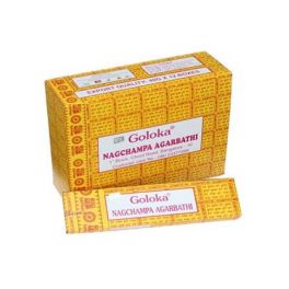 Incienso Goloka Nag Champa - Display de 12 Cajitas de 16 grs.