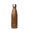 Botella MADERA 500ml Isotermica Acero Inox.QWETCH