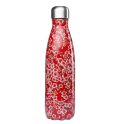 Vaso Isotermica Acero Inox. FLORES ROJO 470 ml QWETCH