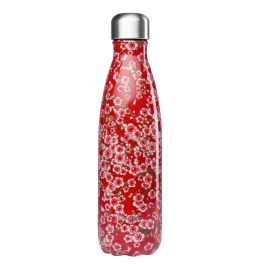 Vaso Isotermica Acero Inox. FLORES ROJO 470 ml QWETCH