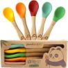 cucharas de bambu y silicona Juego de 5 PANDOO