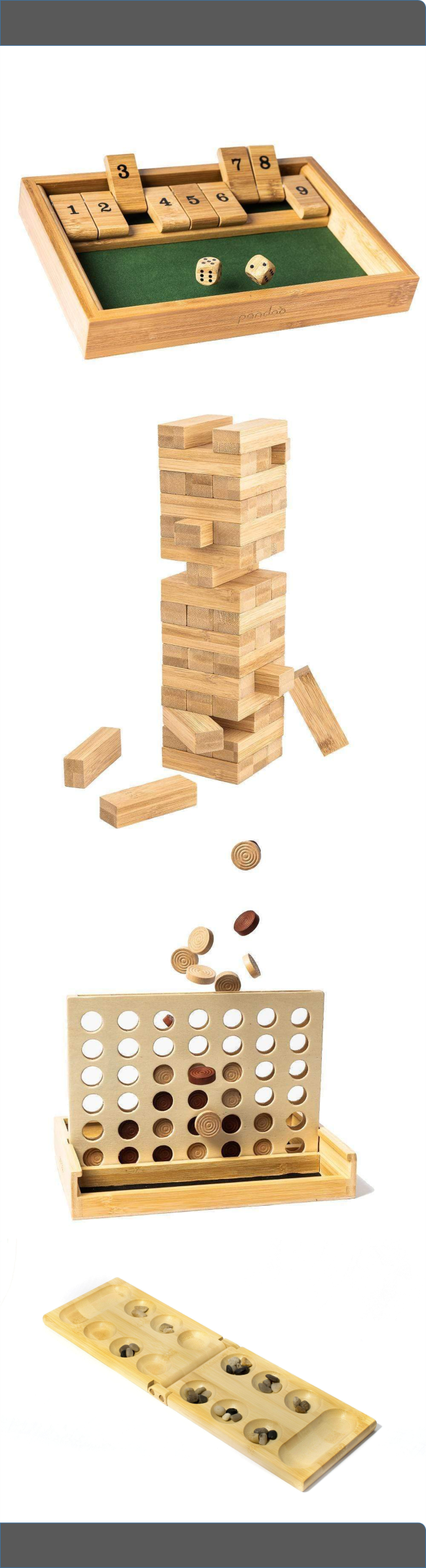 Juegos de madera de bambu